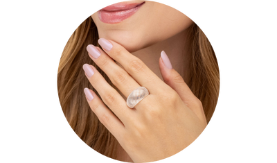 anel 3d basico vazado feminino prata 925