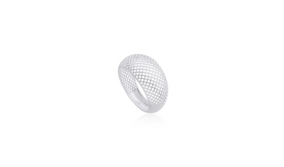 anel 3d basico vazado feminino prata