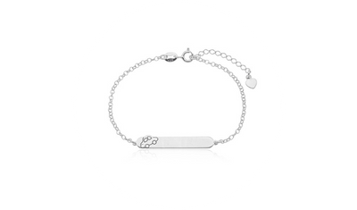 pulseira chapinha infantil carrinho prata