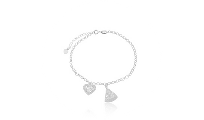 pulseira elo portugues com nossa senhora aparecida prata
