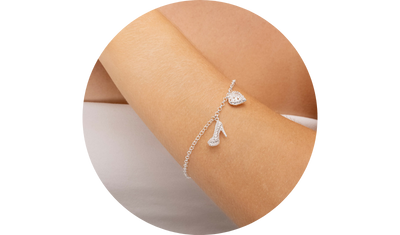 pulseira elo portugues sapato e coracao 3d prata 925