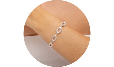 pulseira elos maiores com elo portugues prata