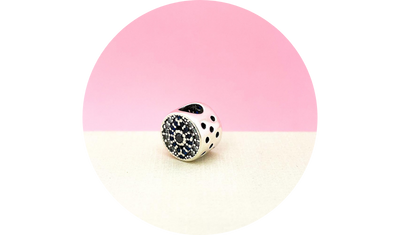 berloque espacador olho grego cravejado grego prata