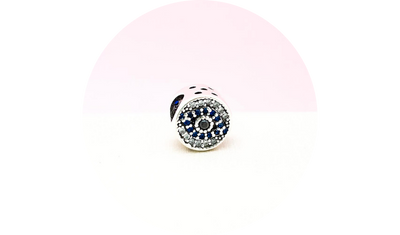 berloque espacador olho grego cravejado grego prata 925