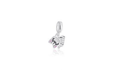 berloque gato esmaltado prata 925