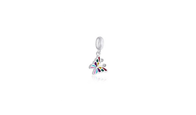 berloque borboleta esmaltada prata 925