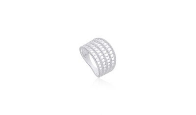 anel delicado linhas feminino prata 925