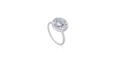 anel luxuoso solitario feminino prata 925