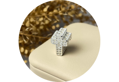 berloque 3d crucifixo prata 925 1 2cm