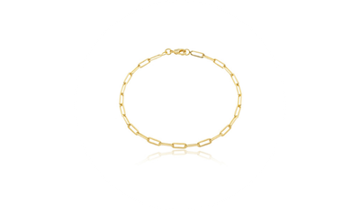 pulseira elos diamantada ouro