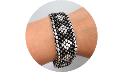 pulseira pikun prata 2404mm