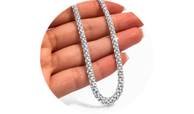 corrente pipoca branca 2 8mm prata 925